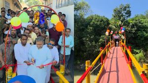 সদরপুরে শহিদুল ইসলাম বাবুলের দৃষ্টিনন্দন বাঁশের সাঁকো উদ্বোধন